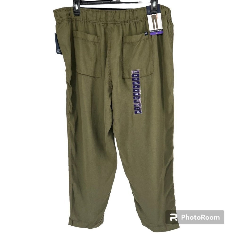 NEW Gap Women's Elastic Waist Tencel Pull-On Pant - Olive Night - XXL Retail $80 - Picture 2 of 10